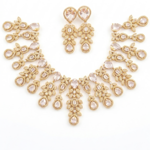 The Majestic Tear-Drop Crystal Bridal Set