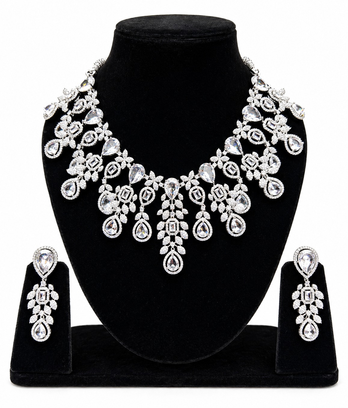 The Majestic Tear-Drop Crystal Bridal Set - Image 2
