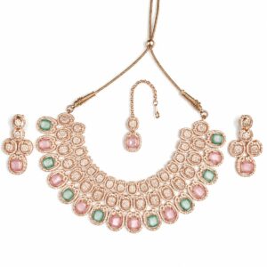Blush & Mint Rose Gold Choker jewelry Set